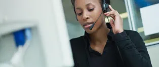 Woman Answering Phone