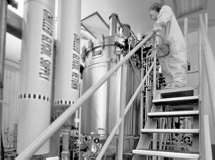 John Fieschko, Ramon Seva and Dennis Fenton with fermentation equipment